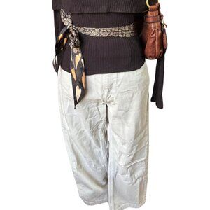 Esby High-Rise Straight Leg Jeans in Off-White Denim Size 26